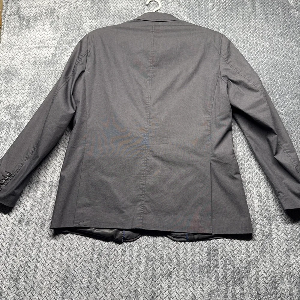 Pronto Uomo Blue Label Sport Jacket Men Sz L Modern Fit Cotton Nylon Lycra Blend